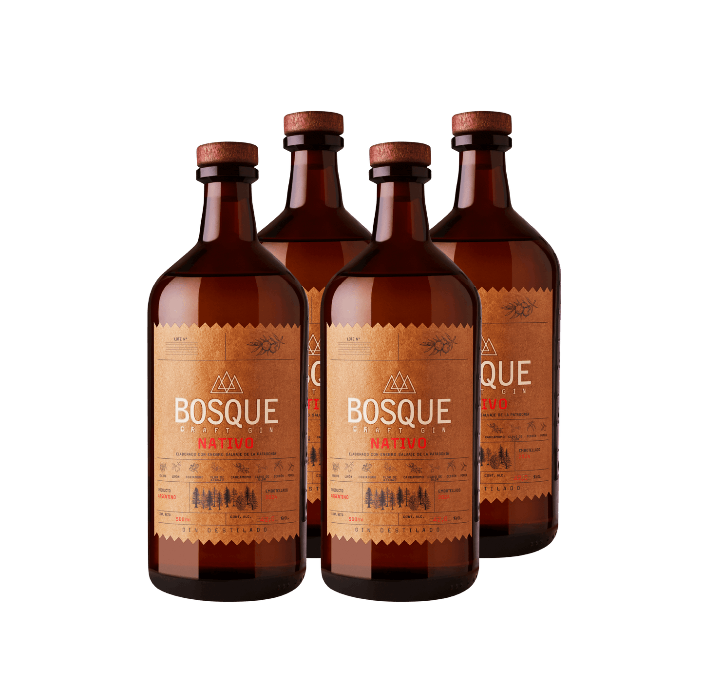 BOSQUE Nativo  - CAJA X 4 BOTELLAS 500ML