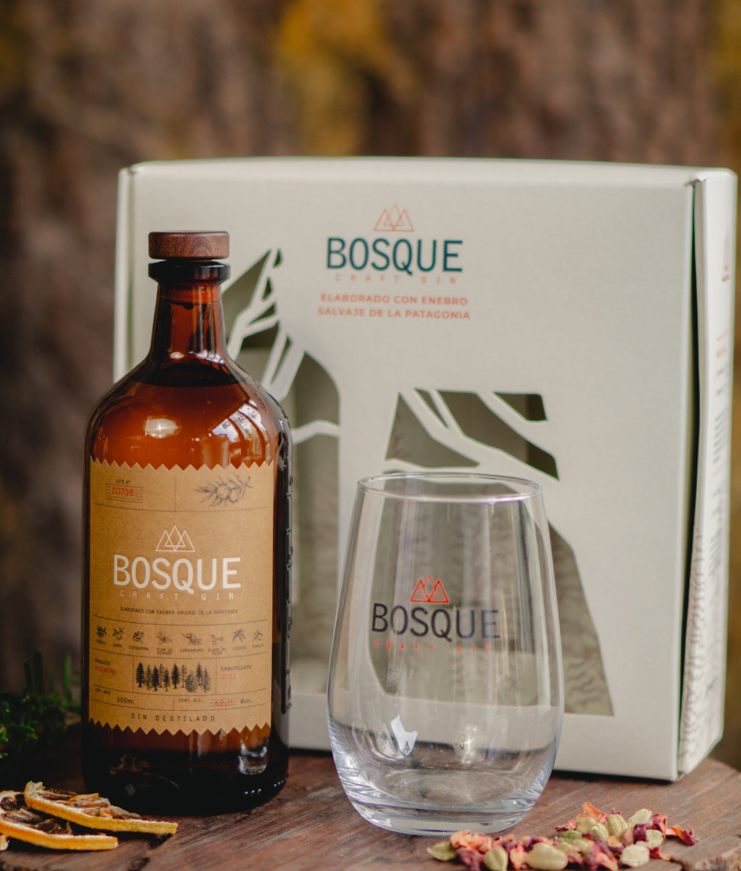BOSQUE NATIVO GIFT PACK-DROPLET GLASS